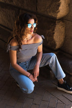 Load image into Gallery viewer, Panama - Black and Silver / Blue Mirror بنما / اسود و سلفر / ازرق عاكس