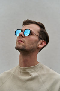 Texa - Black / Blue Mirror تكسا - اسود / ازرق عاكس